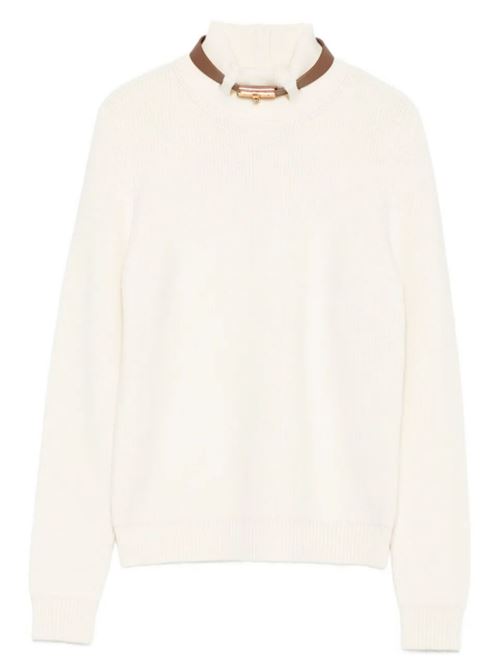 MAGLIA CON CINTURINO GIOIELLO ELISABETTA FRANCHI | MK05S56E2DZ9 Milk
